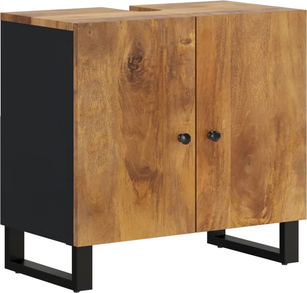 vidaXL Dulap de chiuvetă 62x33x58 cm lemn masiv mango & lemn compozit