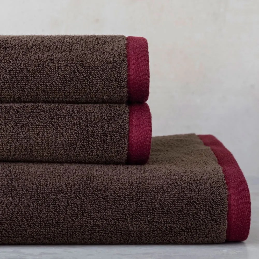 Prosop maro din bumbac organic din frotir 70x133 cm Soft – Mette Ditmer Denmark