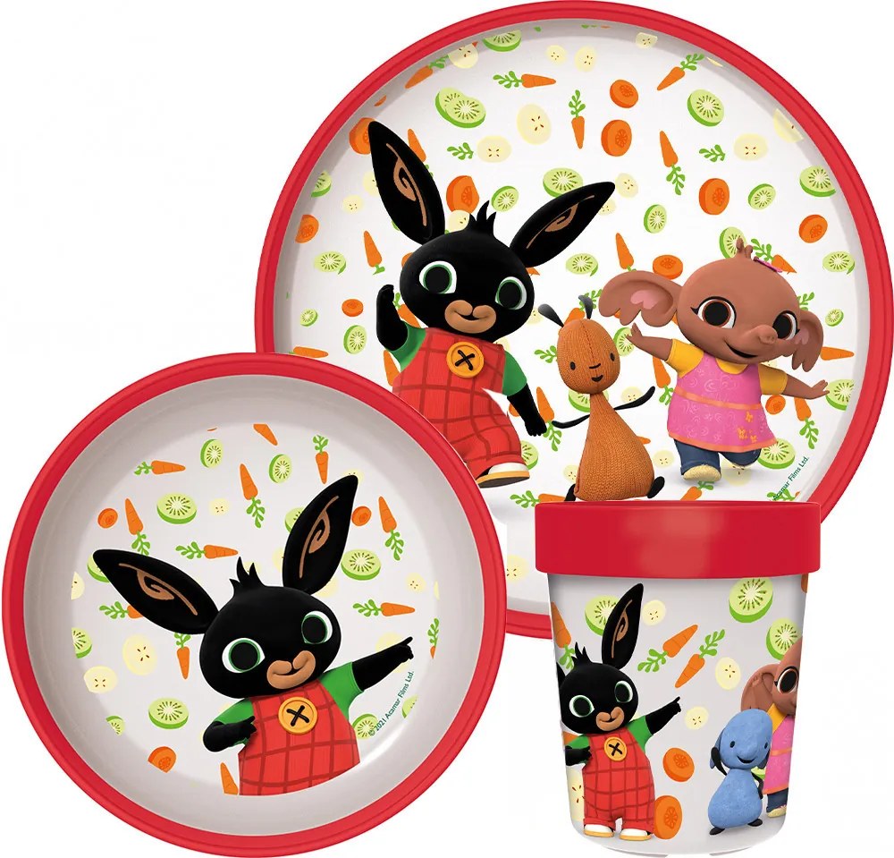 Bing Happy Carrots set de vase antiderapant, set din plastic micro
