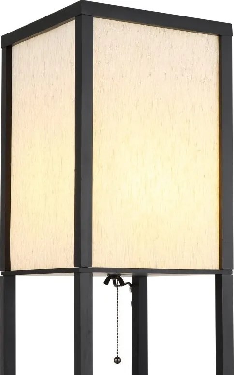Lampa de podea tip raft din lemn negru TABITHA