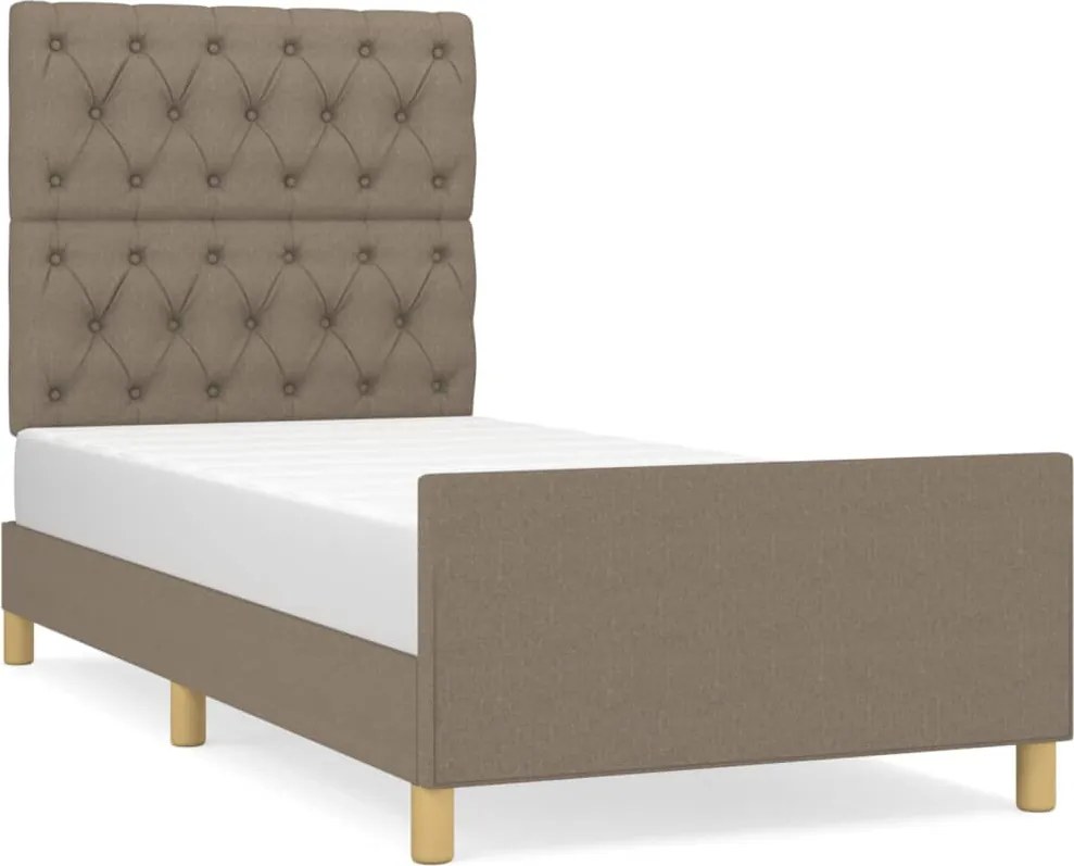 vidaXL Cadru de pat fără saltea Taupe 80x200 cm țesătură