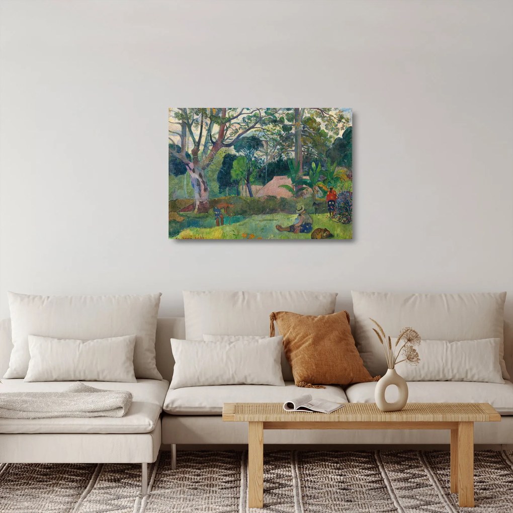 Tablou pe sticlă - Paul Gauguin, Te raau rahi (The Big Tree), reproducere (70x50 cm)