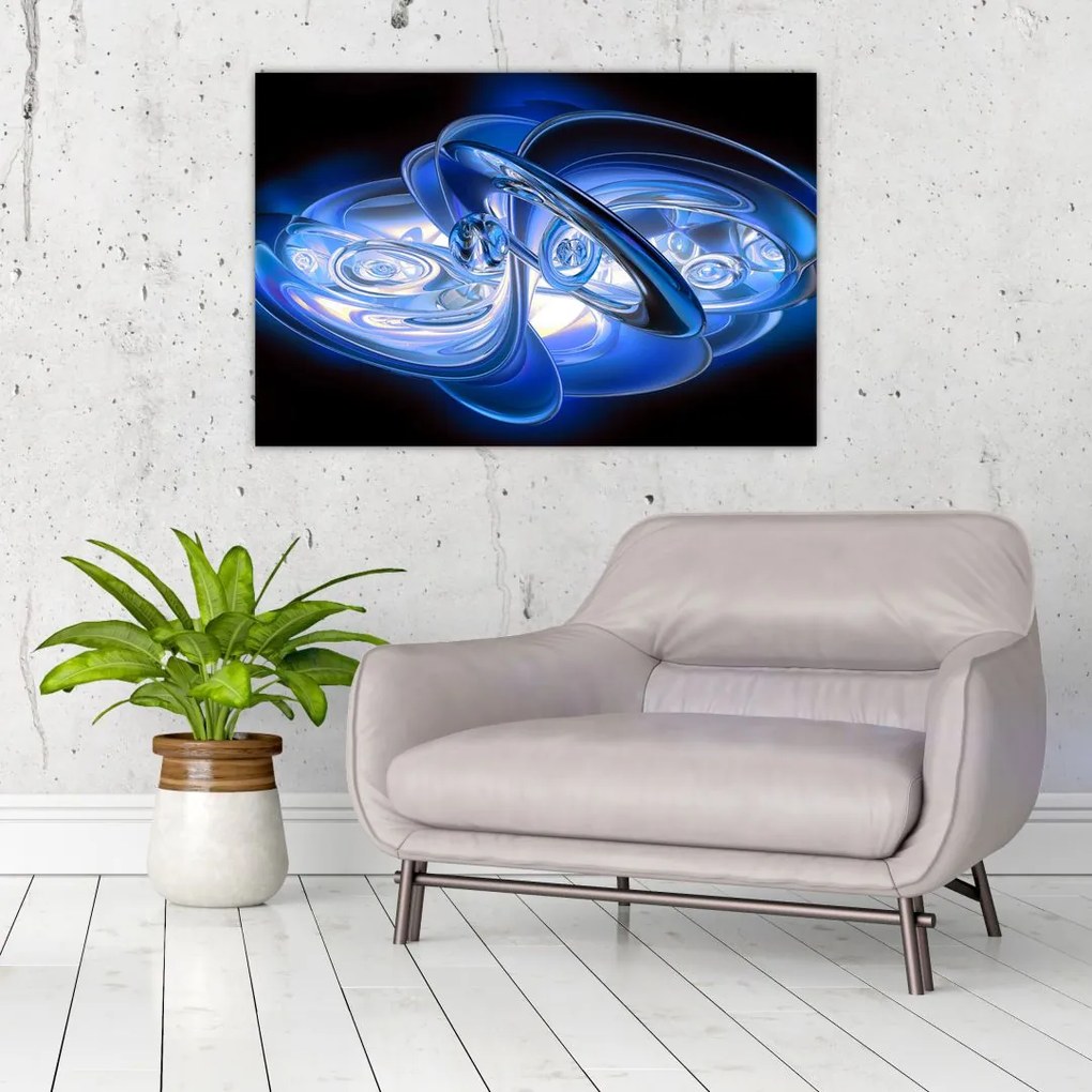 Tabloul abstract albastru (90x60 cm)