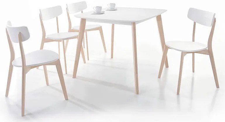 Scaun de masa Culoare Alb / Lemn, TIBI