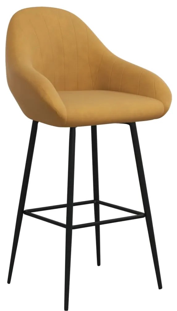 338688 vidaXL Scaun de bar, maro, catifea