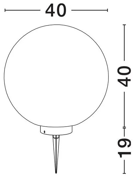 Corp cu tarus iluminat exterior decorativ IP65 MOON D-40cm