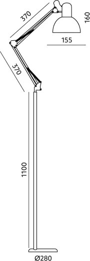 Brilagi - Lampă de podea flexibilă TASKER 1xE27/60W/230V 184 cm bej