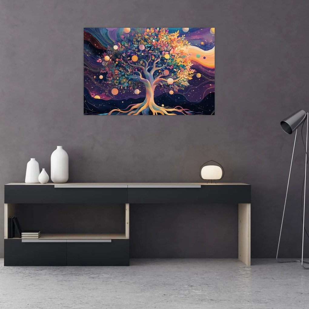 Tablou – Arbore violet plin de energie (90x60 cm)