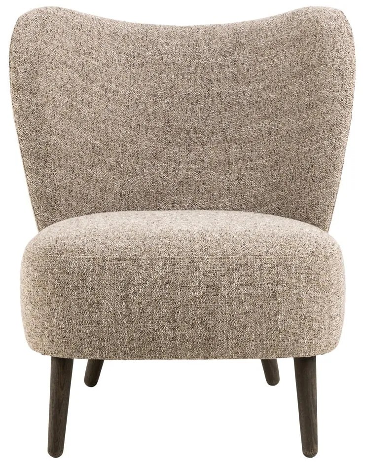 Fotoliu bej cu tapițerie din țesătură bouclé Elmont – Actona