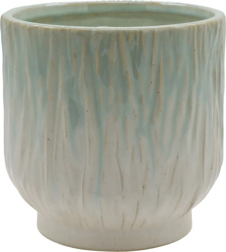 Ghiveci din ceramica, cu model, H16/D16 cm, Fayence