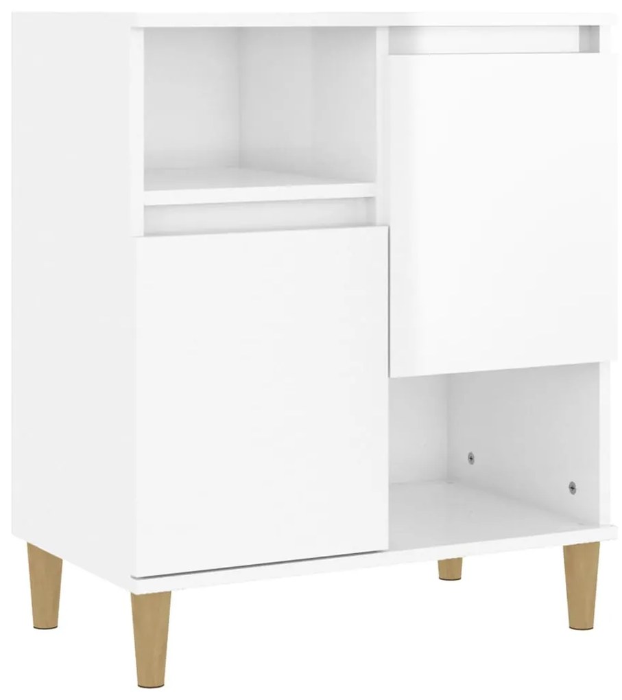 821142 vidaXL Servantă, alb extralucios, 60x35x70 cm, lemn prelucrat