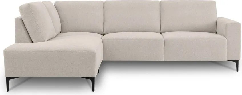 Colțar bej cu tapițerie din chenille (cu colț pe partea stângă/în formă de ”L”) Fabian – Scandic