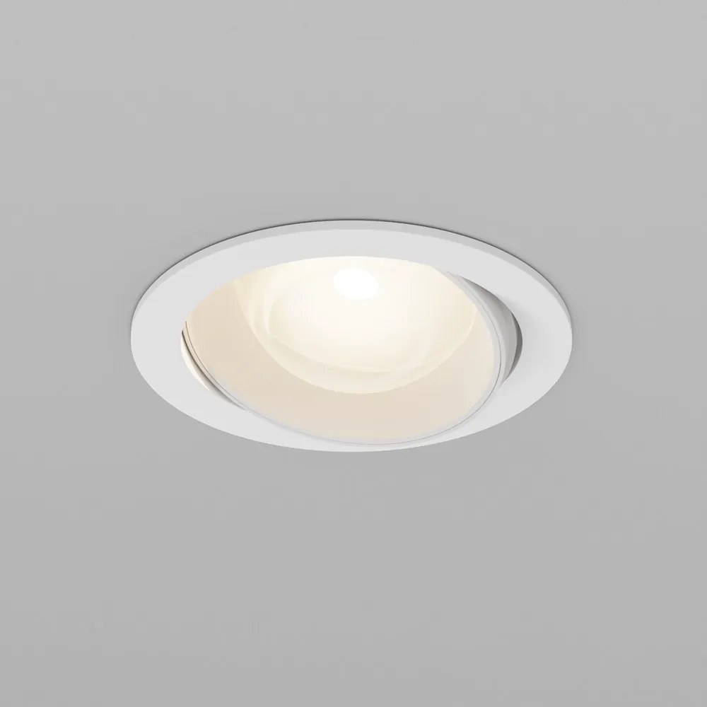 Spot incastrabil LED directionabil IP44 Lens alb 3000K 12W