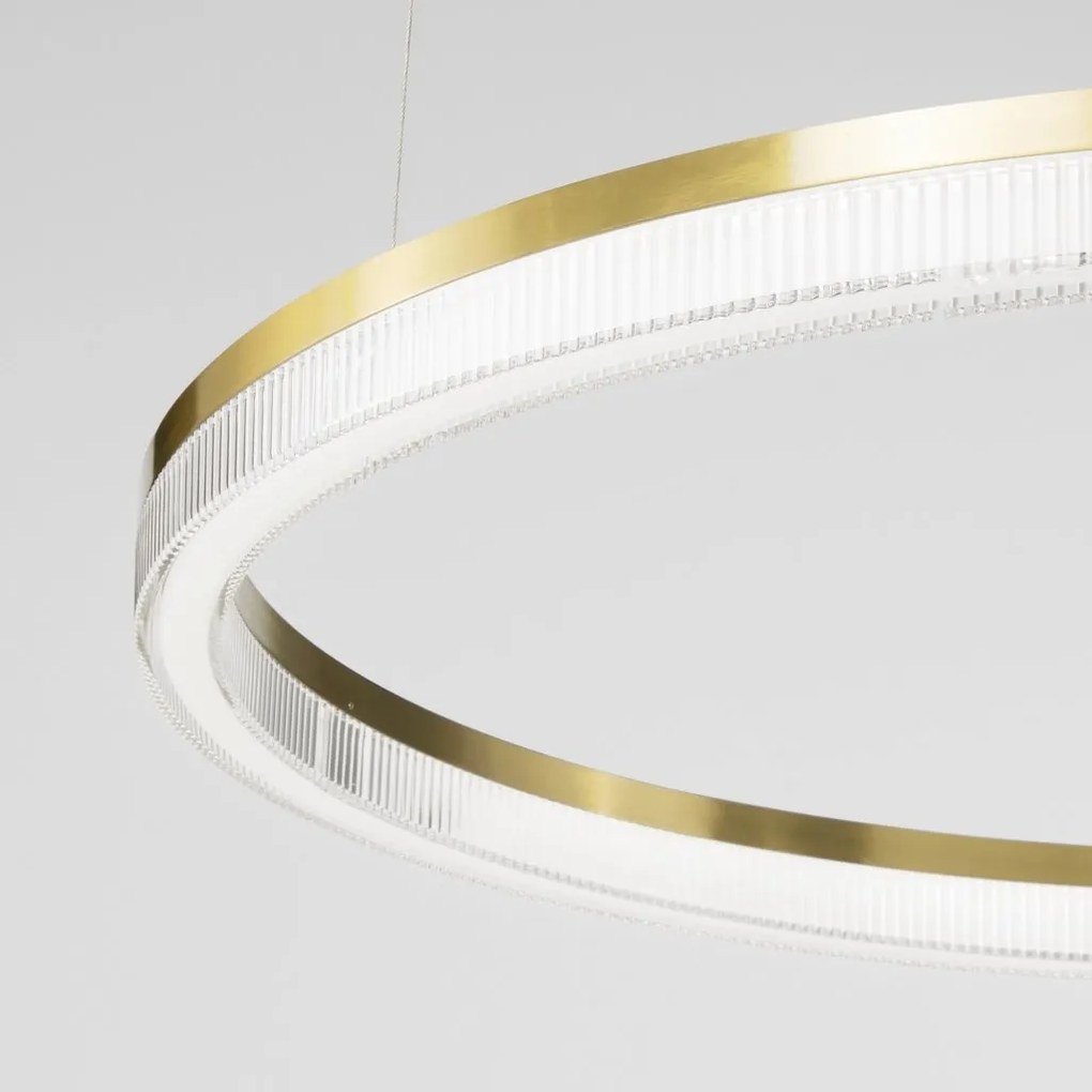 Lustra LED suspendata design circular CROWN SP D40 OTTONE