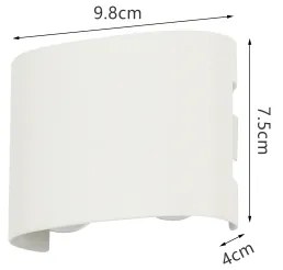 Brilagi - Aplica LED de exterior FLAREBOX, 4W, 230V, albă, IP65