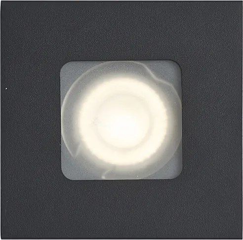 Set de 6 spoturi încastrate moderne negre, rotative și înclinabile IP44 - Qure