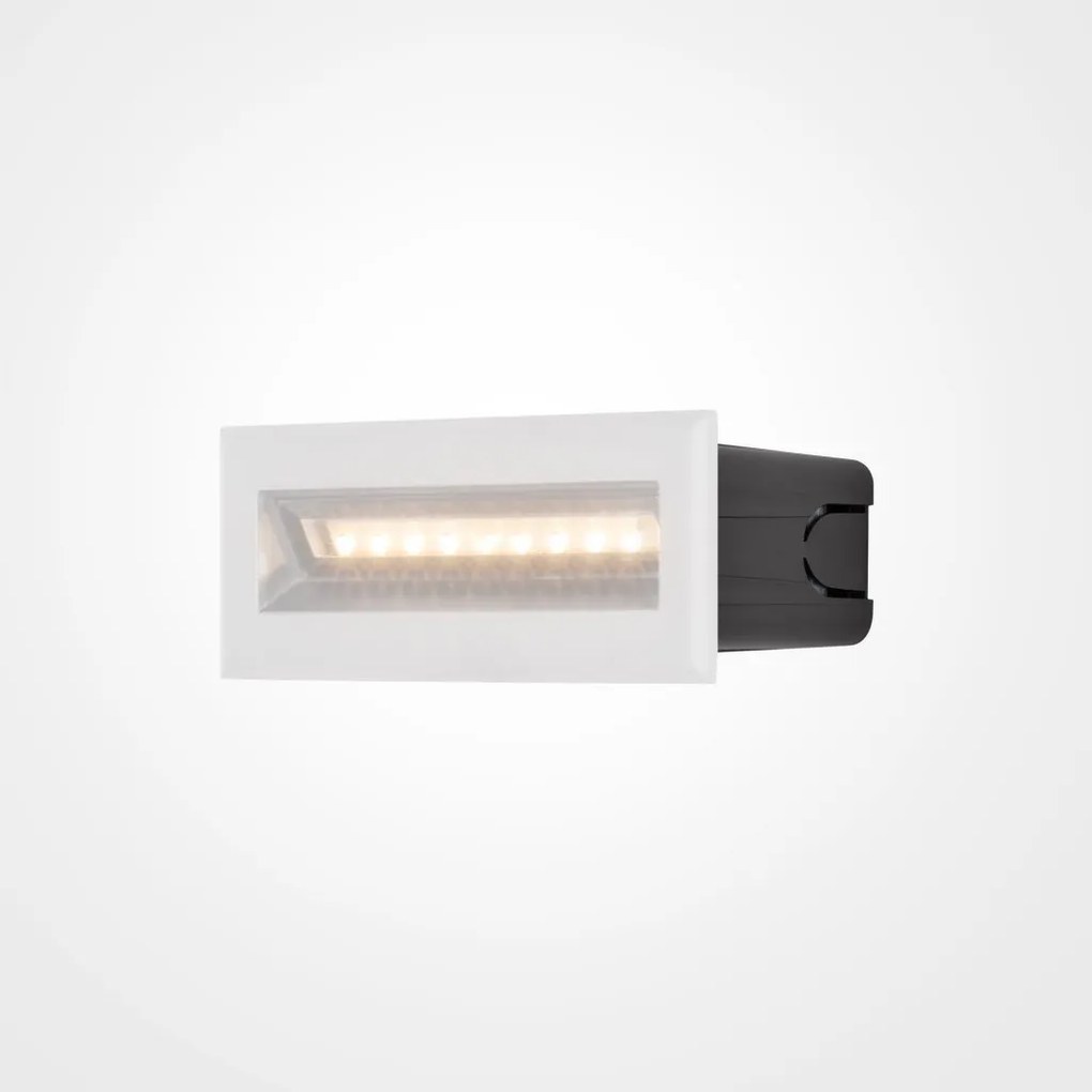 Spot LED incastrabil scari / perete exterior IP65 Bosca alb 13,7cm