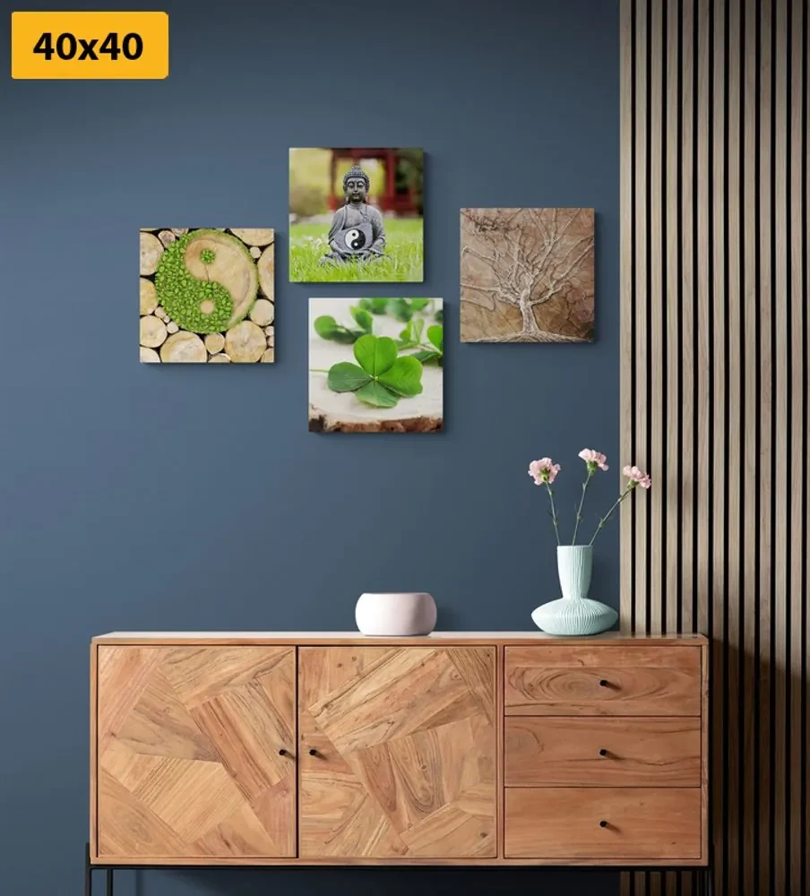 Set tablouri Feng Shui cu elementele naturii
