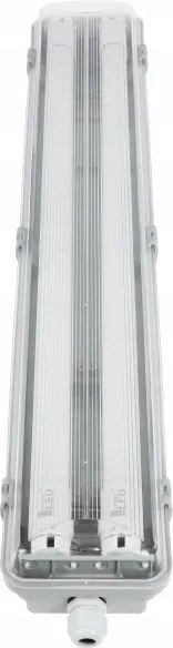 Corp LED tehnic tubular T8, 2x soclu G13, 10W, 230V, 6000K, 60 cm, IP65, alb