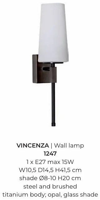 Aplica de perete eleganta VINCENZA titan periat