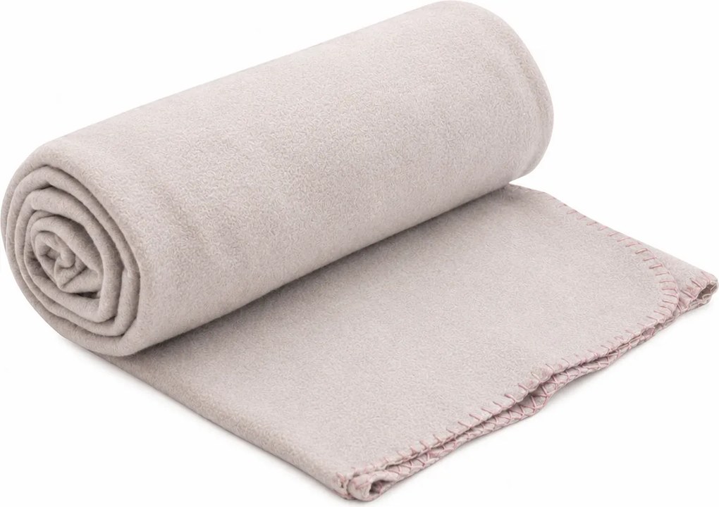 Patura fleece FLEORA, sero-roz Dimensiune: 150 x 200 cm