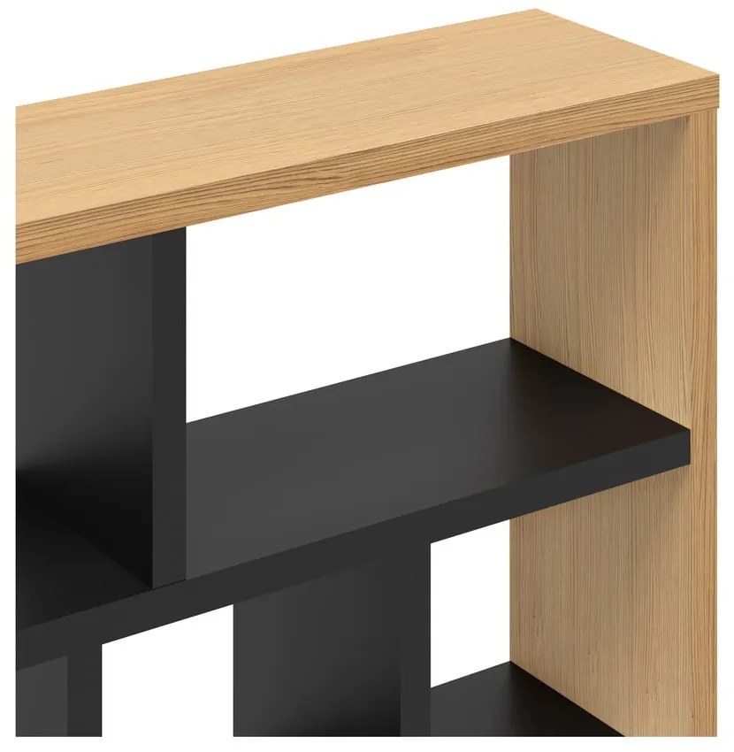 Bibliotecă negru-natural 150x198 cm Berlin – TemaHome