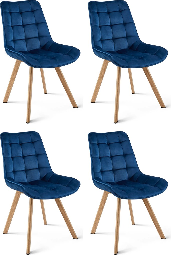 Scaun de masa SORIA VELVET, albastru