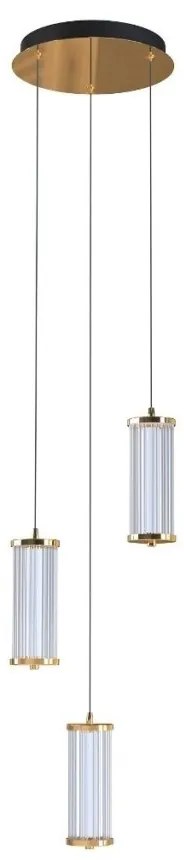 Lustra cu 3 pendule LED CCT si telecomanda Cally