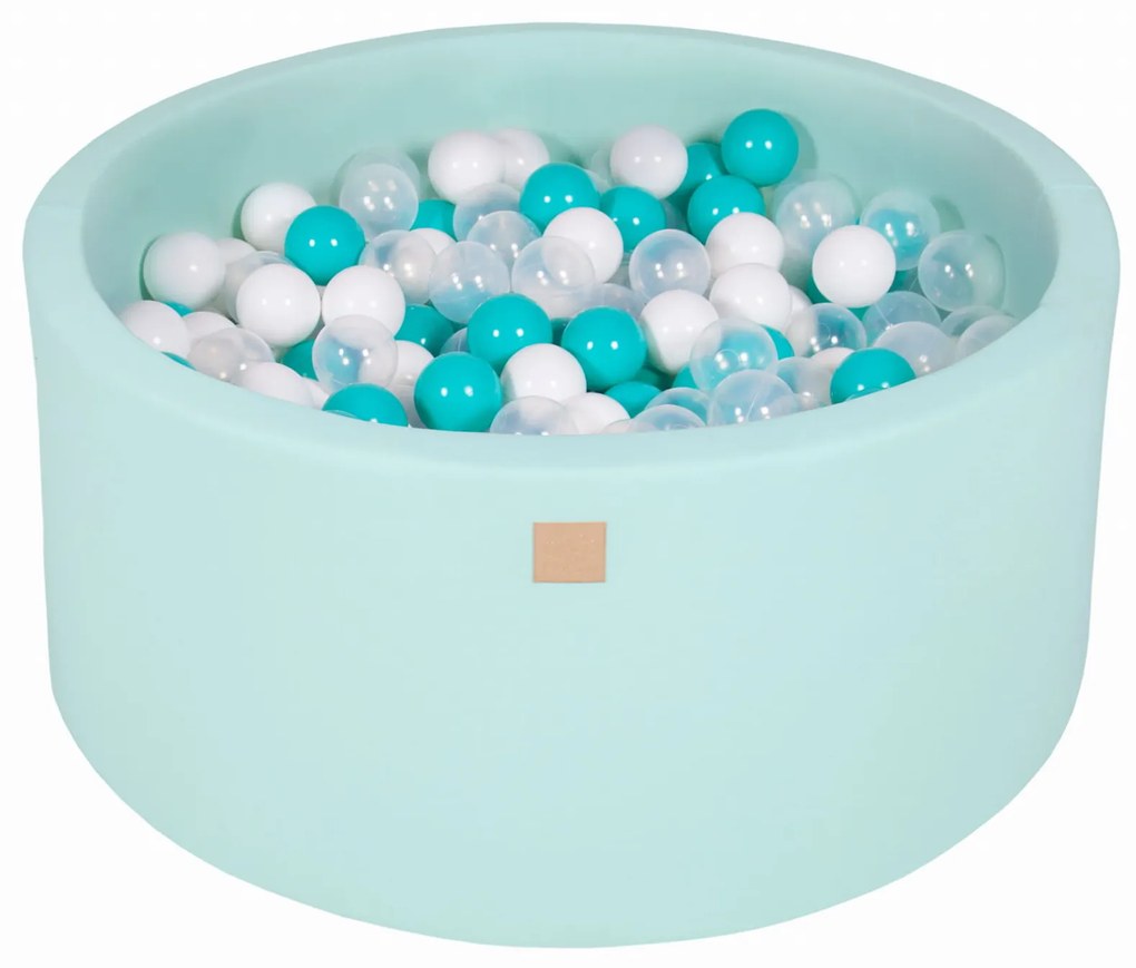 Meowbaby – Piscina rotunda 90×40 cm cu 300 mingi pentru copii – Mint