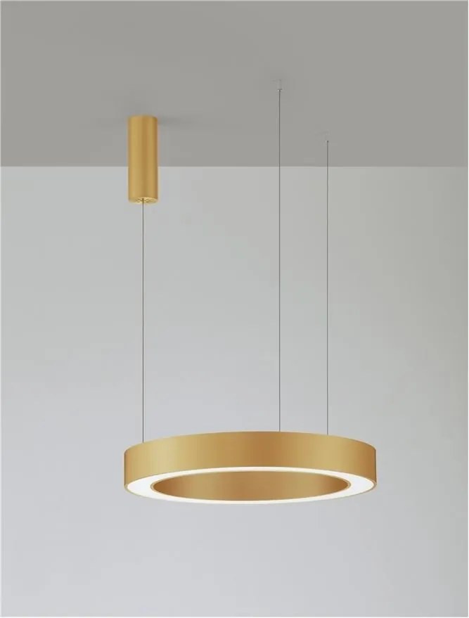 Pendul LED dimabil design modern MORBIDO alama auriu