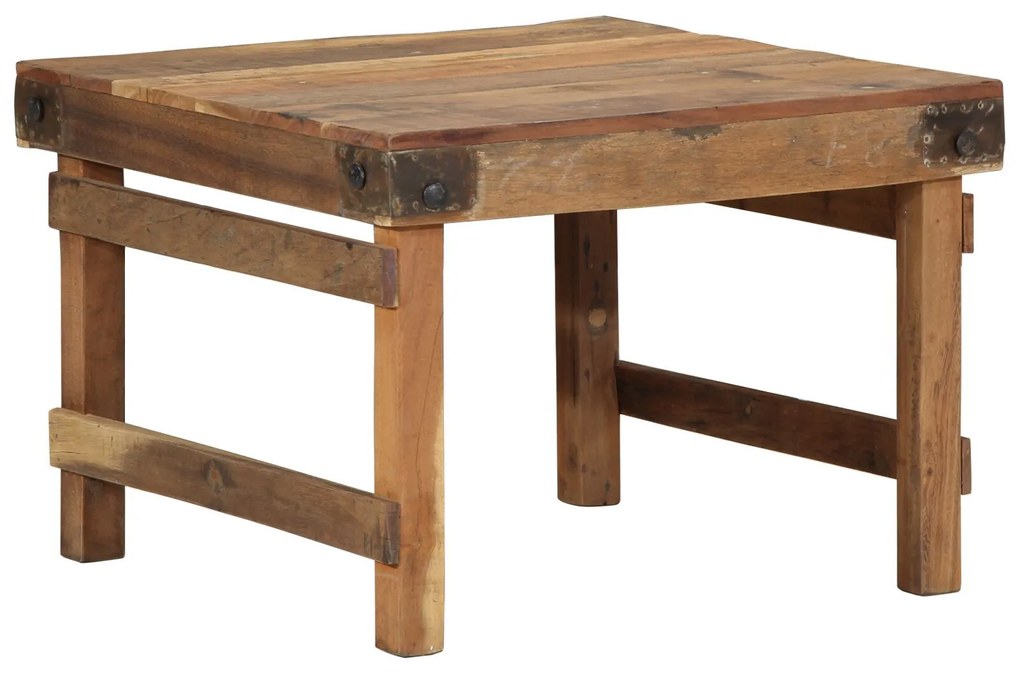 vidaXL Masă de cafea 55x60x40 cm din lemn masiv recuperat