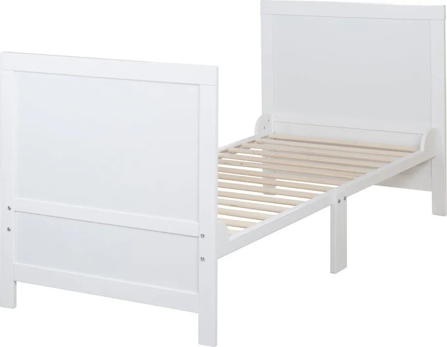 Pătuț alb cu înălțime reglabilă 70x140 cm Easy Sleep – Roba