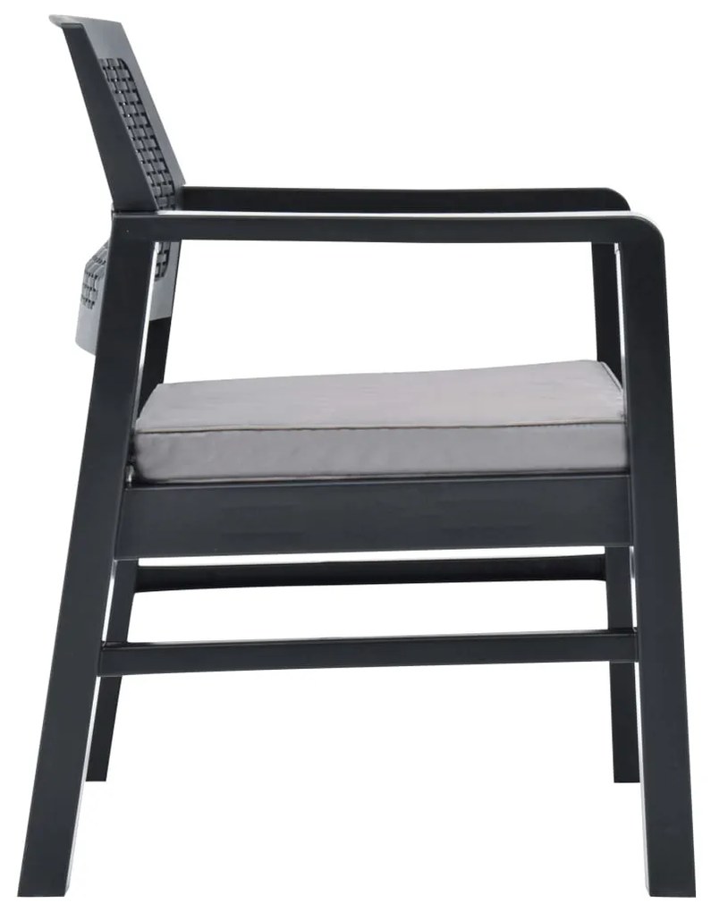Set mobilier de gradina Culoare negru, OBASI