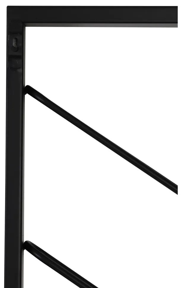 Raft pentru sticle de vin negru pentru perete din metal număr de sticle 8 36x160x6 cm Malbeo – Light & Living