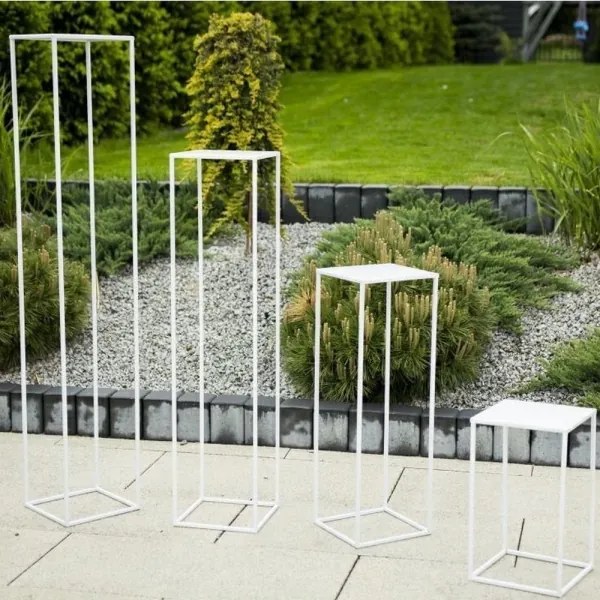 Suport pentru flori 70x24 cm, alb