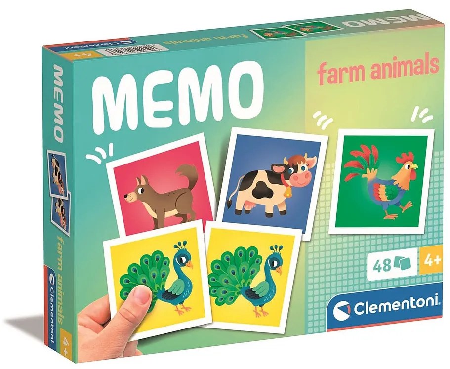 Animale Farm Joc de memorie Clementoni cu 48 de piese