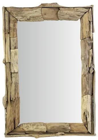 Oglindă lemn tec reciclat 103x70 cm