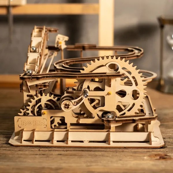 Puzzle 3D pistă pentru bile de sticlă, spirală RoboTime