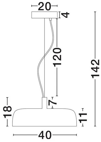 Lustra suspendata LED 2700K NOELIA bordeaux 40cm