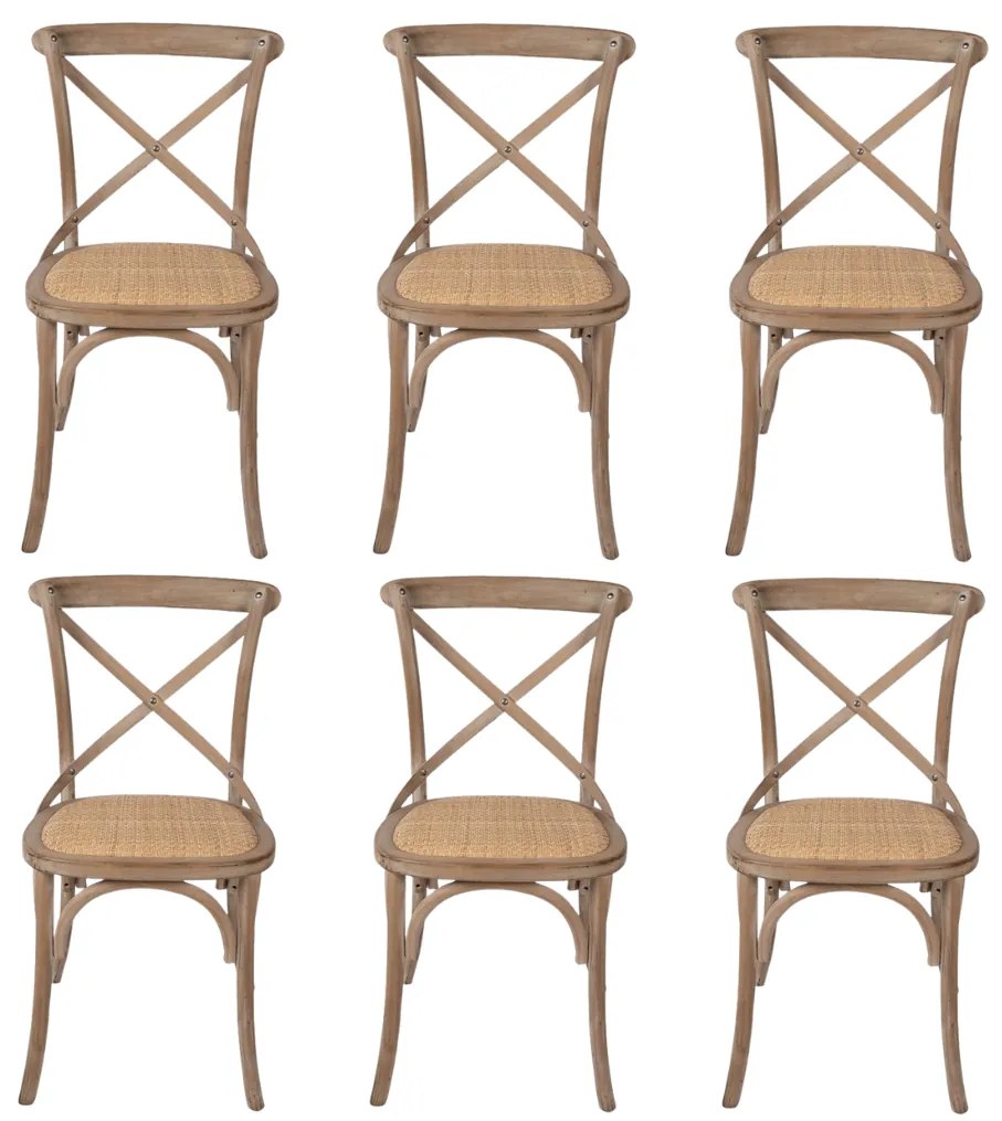Set 6 scaune lemn Ruddy 44/42/88 cm