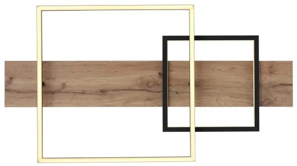 Globo VANNI 67289D1 - plafonieră LED, 24W/230V, maro/negru