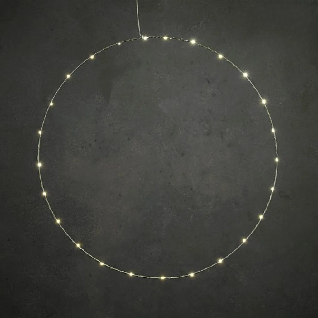 Decorațiune suspendată cu LED CIRCLE Ø 70 cm, argintiu