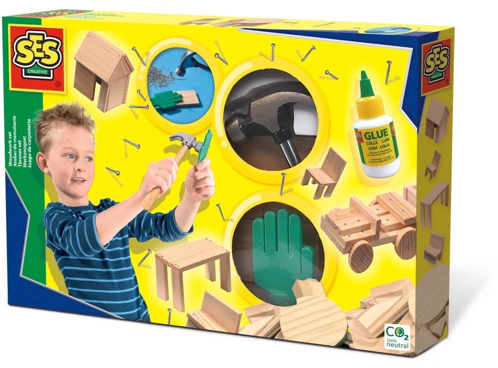 Set creativ - Constructii din lemn