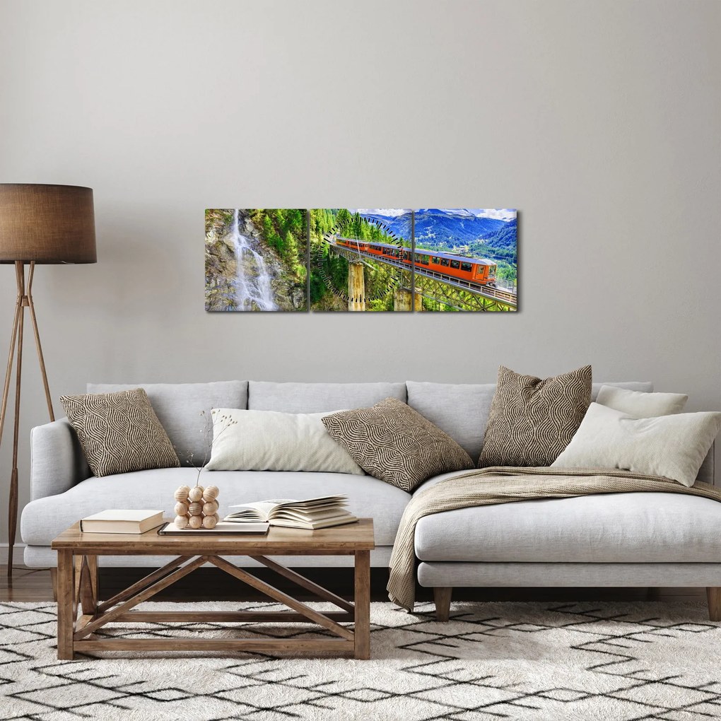 Tablou - Matterhorn, Zermatt, Valais, Elveția (cu ceas) (90x30 cm)