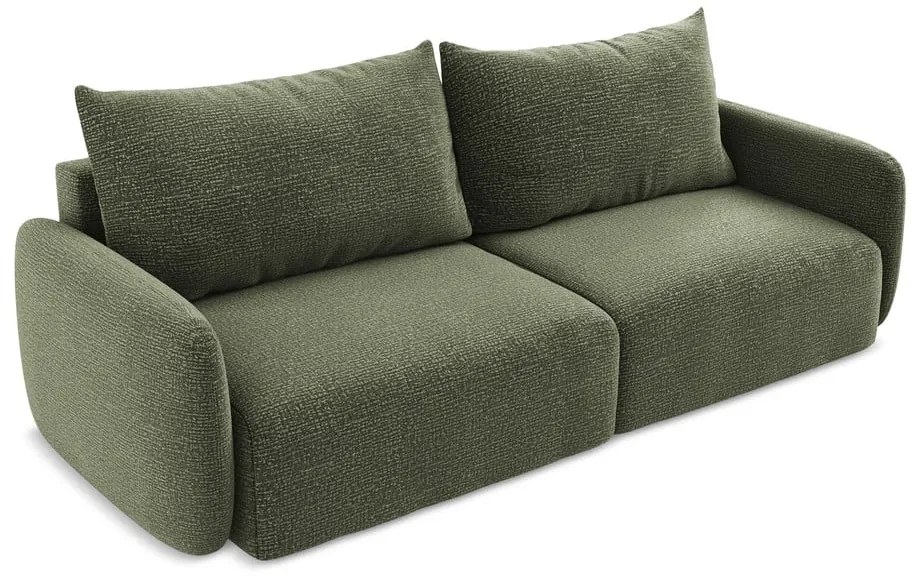 Canapea verde extensibilă/cu spațiu de depozitare 238 cm Kalena – Makamii