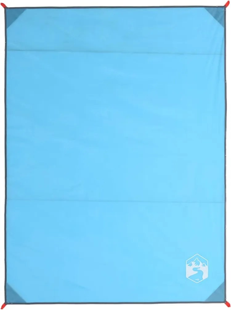 vidaXL Pătură de picnic cu țăruși, albastru, 205x155 cm