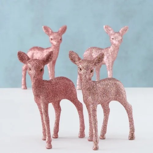 Set 2 figurine din plastic Nelle Roz, Modele Asortate, L13xl4xH15 cm