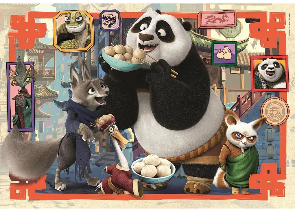 Kung Fu Panda Dumpling Time Puzzle maxi Clementoni de 24 piese