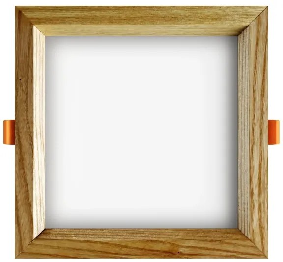 Corp de iluminat LED încastrat SQUARE LED/12W/230V 4000K 17x17 cm lemn masiv frasin APLED