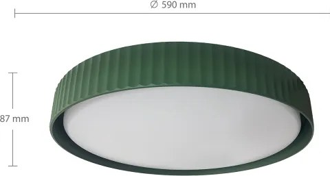 Brilagi - Plafonieră LED dimabilă LUCIA LED/60W/230V Ø 59 cm verde + telecomandă